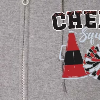 Cheer Squad Funny Cheerleader Cheerleading Red Women Girl Full Zip Hoodie