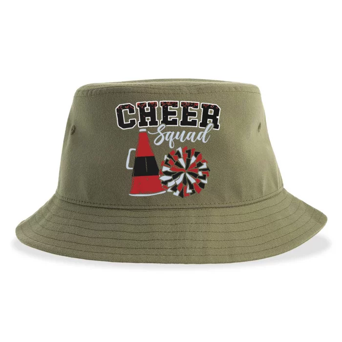 Cheer Squad Funny Cheerleader Cheerleading Red Women Girl Sustainable Bucket Hat