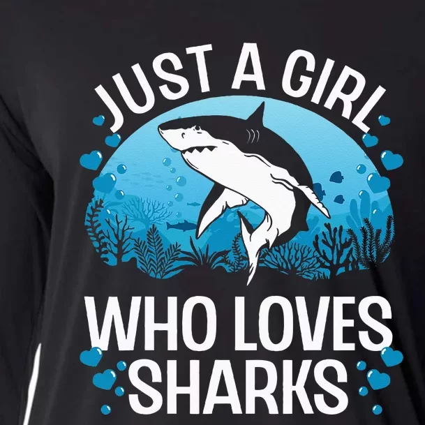 Cool Shark For Women Kids Shark Whale Shark Lover Cooling Performance Long Sleeve Crew