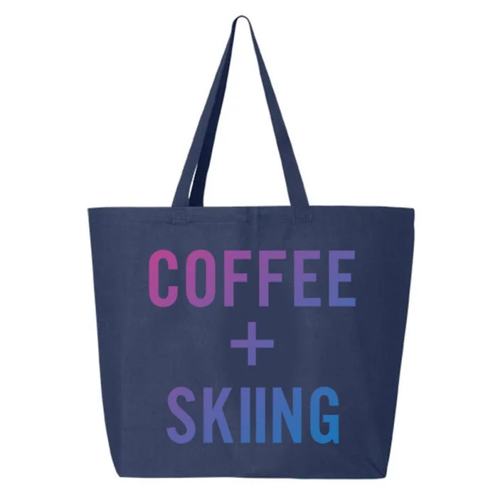 Coffee + Skiing For Skier Gift 25L Jumbo Tote