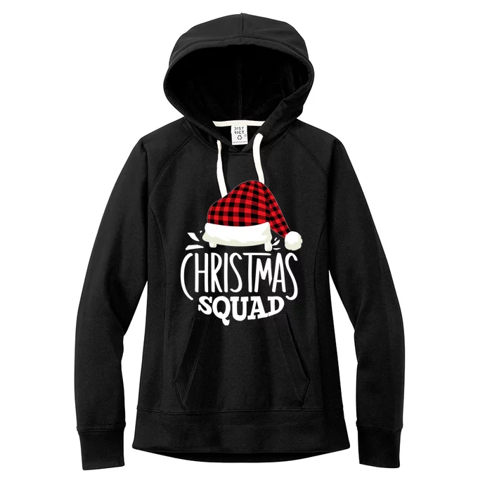 Christmas Squad Family Group Matching Christmas Pajama Party Women's Fleece Hoodie