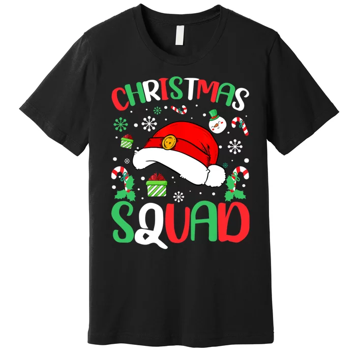 Christmas Squad Family Group Matching Christmas Pajama Party Premium T-Shirt