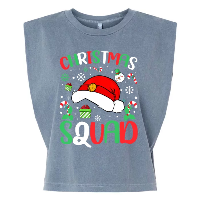 Christmas Squad Family Group Matching Christmas Pajama Party Garment-Dyed Women's Muscle Tee