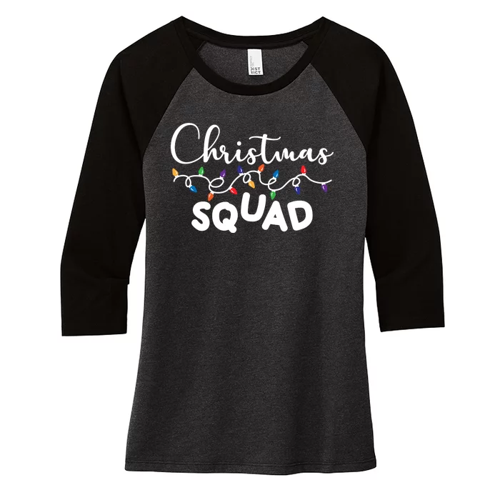 Christmas Squad Festive Cute Gift Women's Tri-Blend 3/4-Sleeve Raglan Shirt