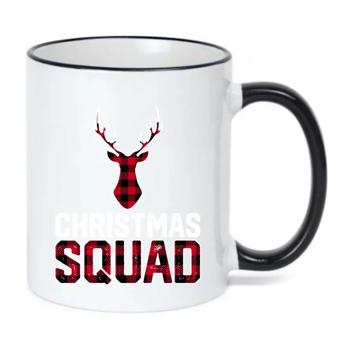 Christmas Squad Family Group Plaid Christmas Cute Gift Black Color Changing Mug