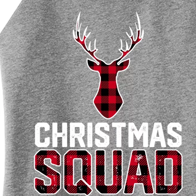 Christmas Squad Family Group Plaid Christmas Cute Gift Women’s Perfect Tri Rocker Tank