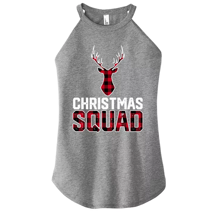 Christmas Squad Family Group Plaid Christmas Cute Gift Women’s Perfect Tri Rocker Tank