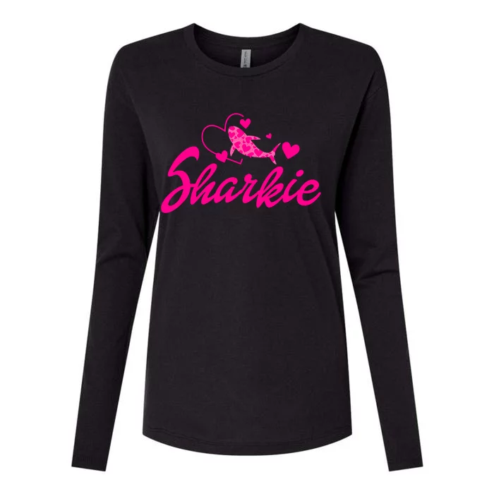 Cute Shark Funny Shark Womens Cotton Relaxed Long Sleeve T-Shirt