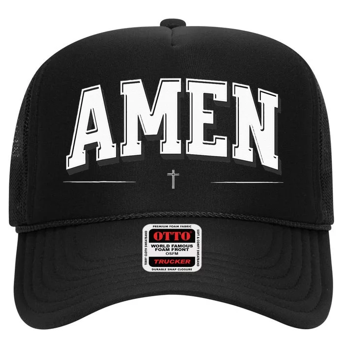 Christian S For Men AMEN High Crown Mesh Trucker Hat