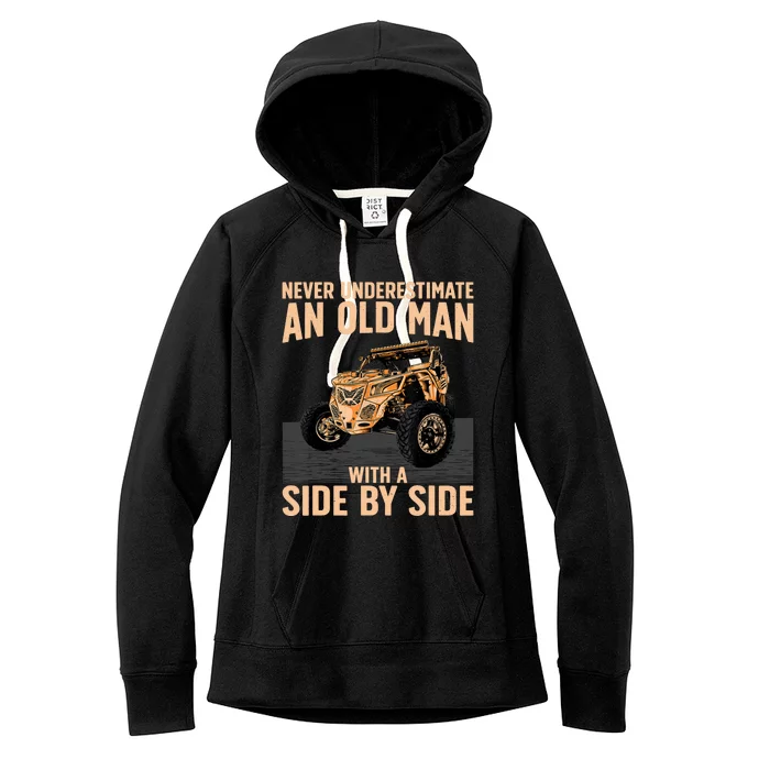 Cool SXS For Grandpa Dad Offroad UTV ATV SideBySide Women's Fleece Hoodie