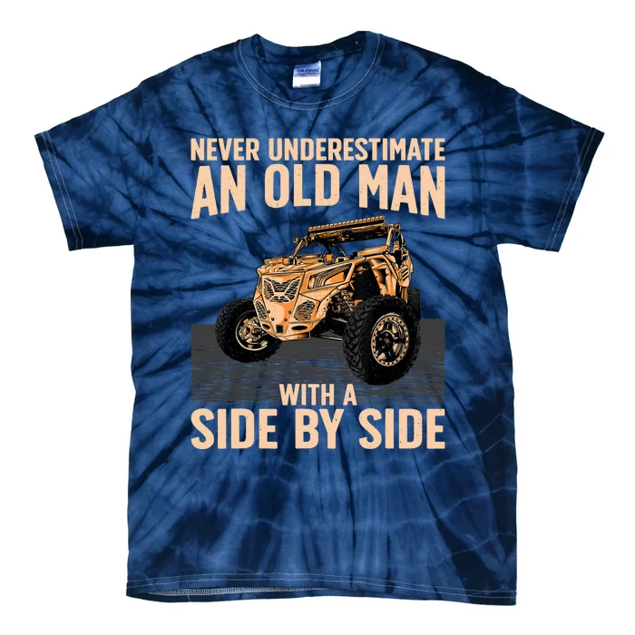 Cool SXS For Grandpa Dad Offroad UTV ATV SideBySide Tie-Dye T-Shirt