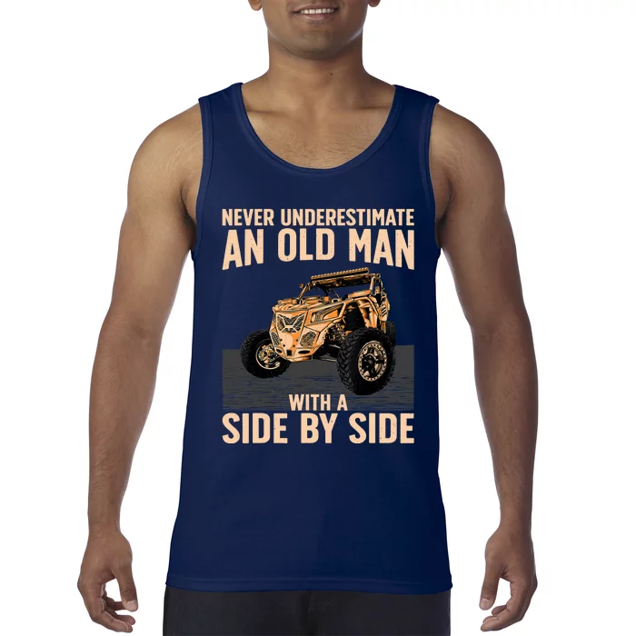 Cool SXS For Grandpa Dad Offroad UTV ATV SideBySide Tank Top