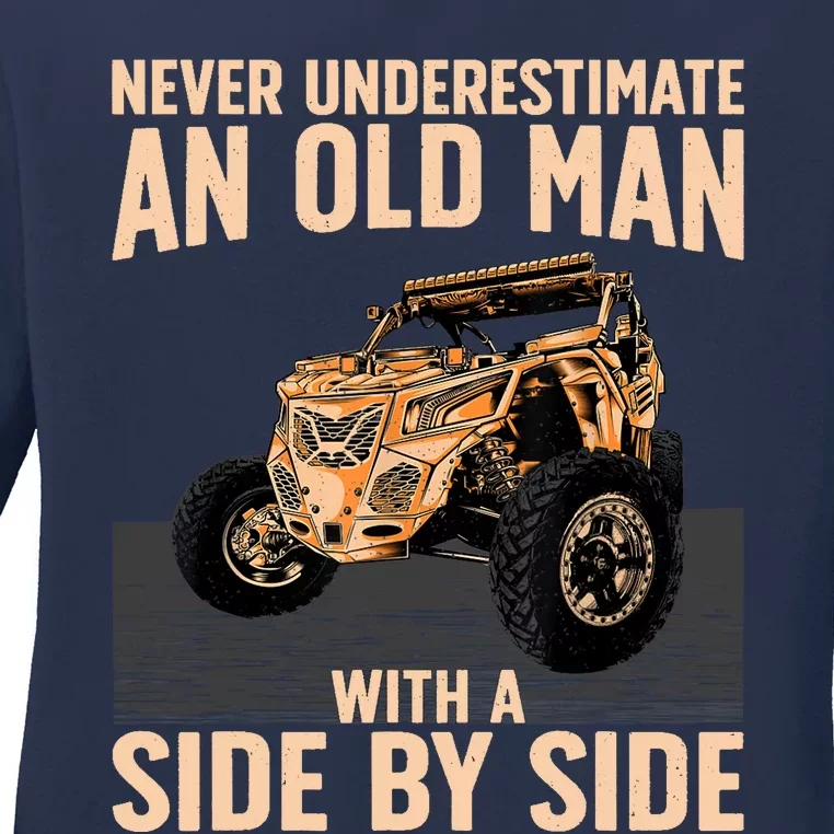 Cool SXS For Grandpa Dad Offroad UTV ATV SideBySide Ladies Long Sleeve Shirt