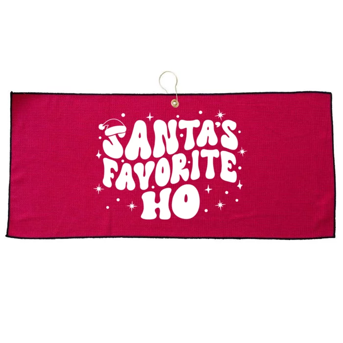 Christmas Santa Favorite Ho Funny Matching Holiday Season Large Microfiber Waffle Golf Towel