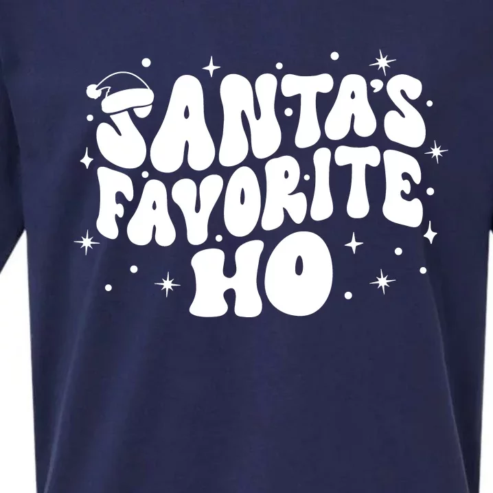 Christmas Santa Favorite Ho Funny Matching Holiday Season Sueded Cloud Jersey T-Shirt