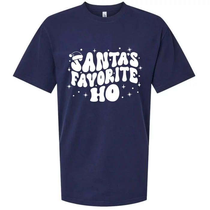 Christmas Santa Favorite Ho Funny Matching Holiday Season Sueded Cloud Jersey T-Shirt