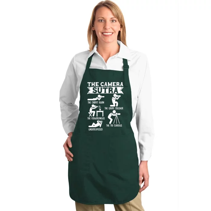 Camera Sutra Funny Photographer Pose Photography Full-Length Apron With Pocket