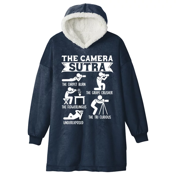 Camera Sutra Funny Photographer Pose Photography Hooded Wearable Blanket