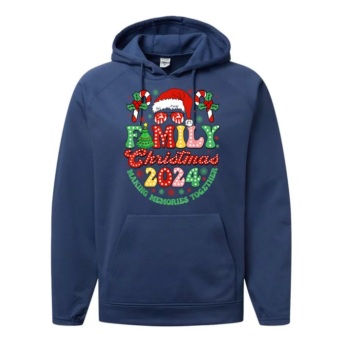 Christmas Squad Family Christmas 2024 Xmas Matching Pajamas Gift Performance Fleece Hoodie