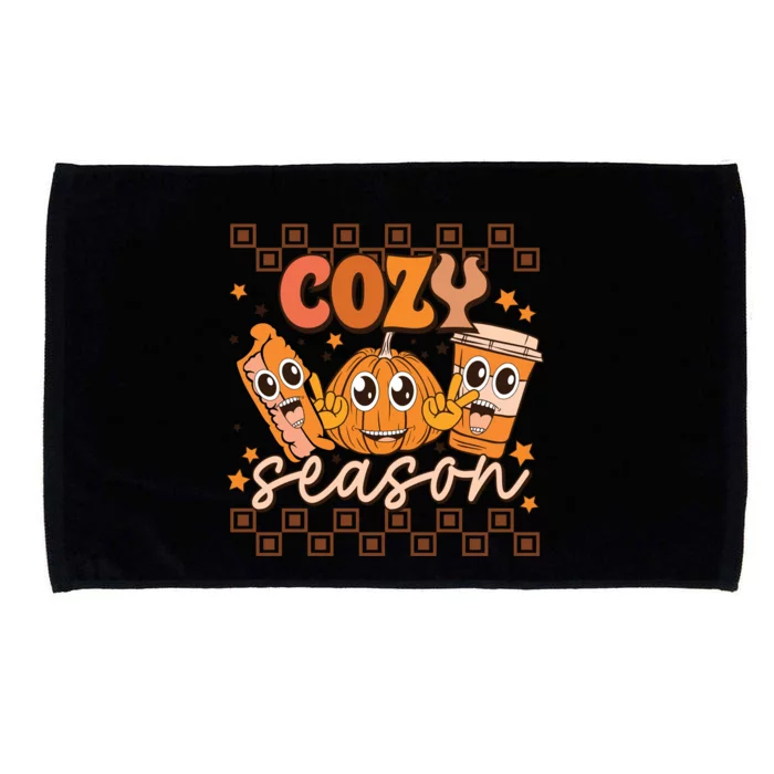 Cozy Season Fall Vibes Autumn Season Thanksgiving Pumpkin Spice Funny Microfiber Hand Towel