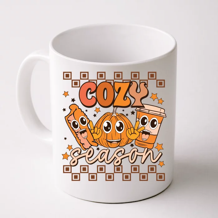 Cozy Season Fall Vibes Autumn Season Thanksgiving Pumpkin Spice Funny Front & Back Coffee Mug