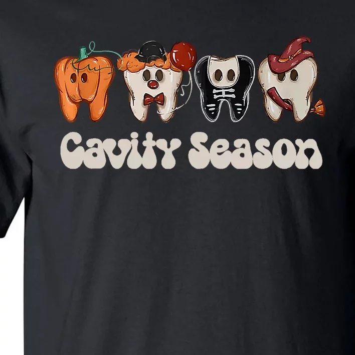 Cavity Season Funny Dental Halloween Teeth Dentist Tall T-Shirt