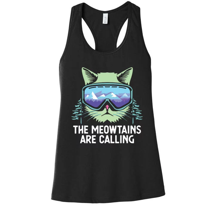 Cool Snowboard For Ski Lover Mountain Skier Women's Racerback Tank