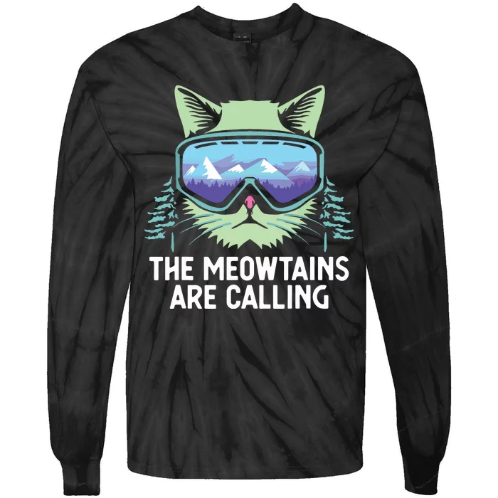 Cool Snowboard For Ski Lover Mountain Skier Tie-Dye Long Sleeve Shirt