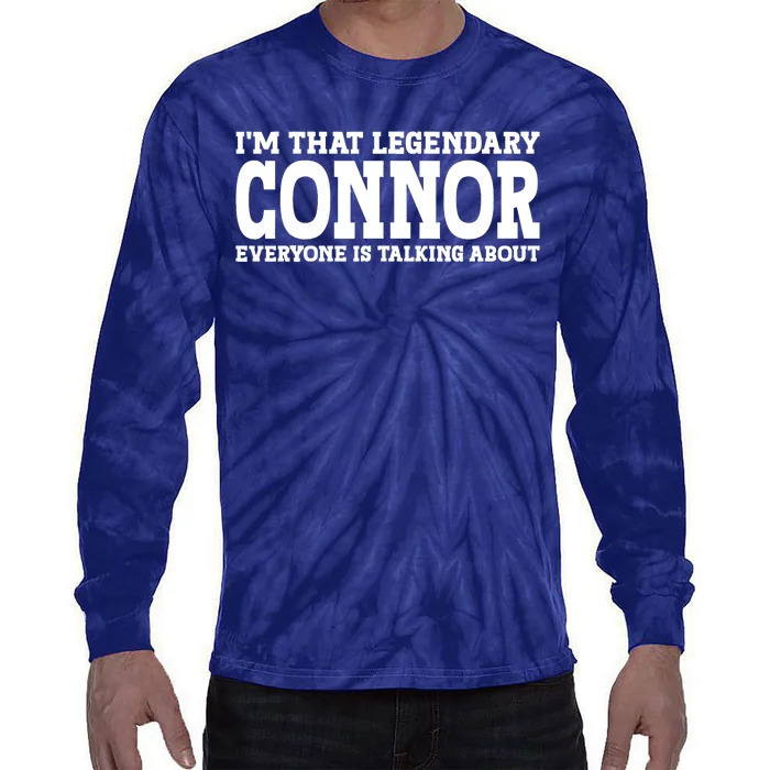 Connor Surname Funny Team Family Last Name Connor Tie-Dye Long Sleeve Shirt