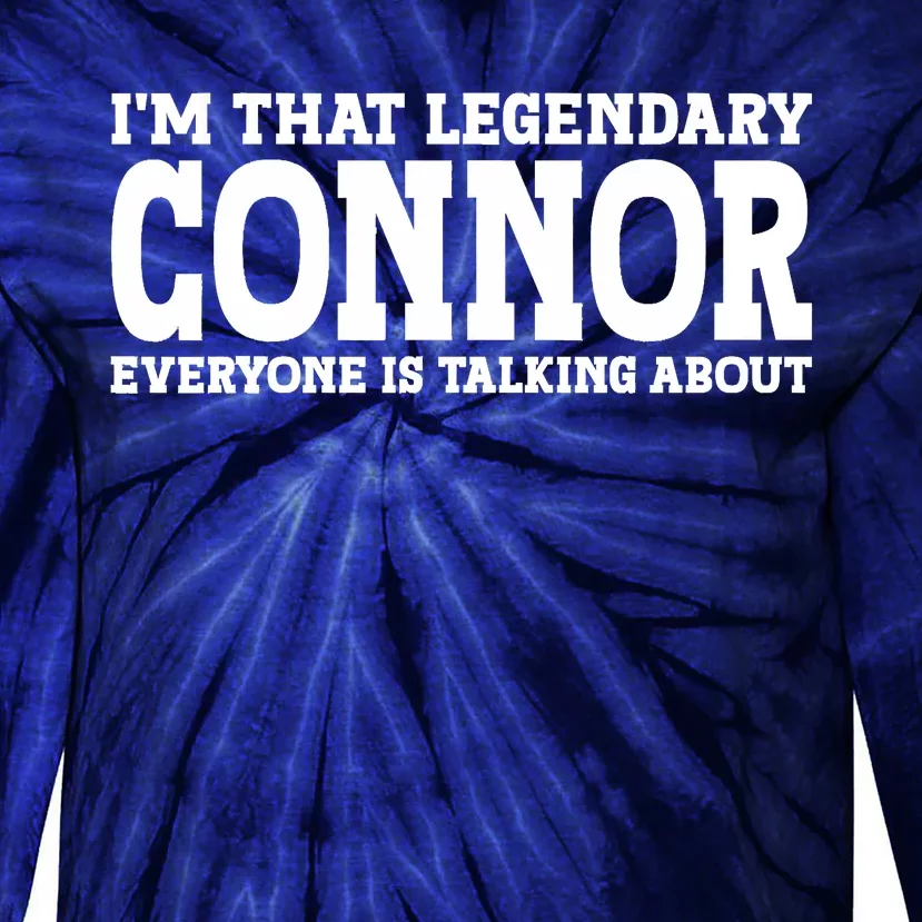 Connor Surname Funny Team Family Last Name Connor Tie-Dye Long Sleeve Shirt