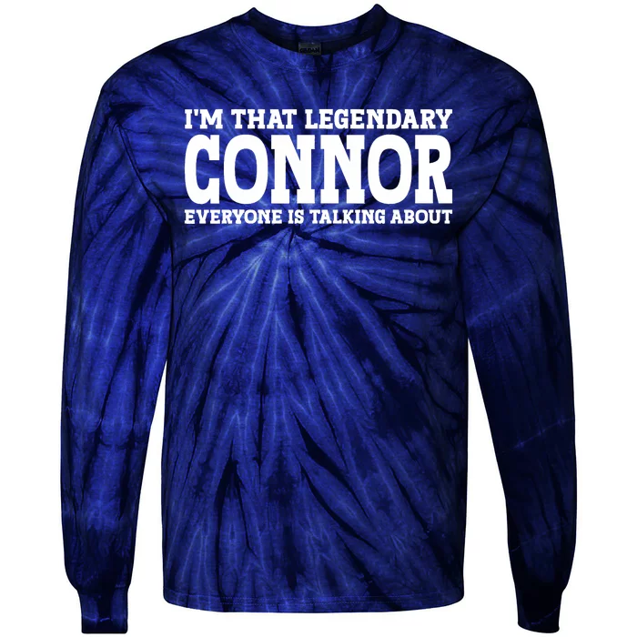 Connor Surname Funny Team Family Last Name Connor Tie-Dye Long Sleeve Shirt