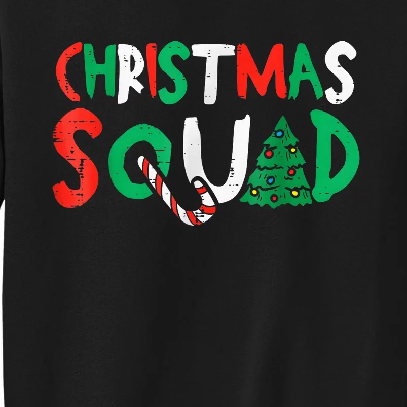 Christmas Squad Family Group Matching Shirts Funny Santa Elf Tall Sweatshirt