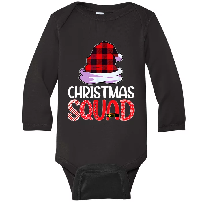 Christmas Squad Family Group Matching Christmas Pajama Party Baby Long Sleeve Bodysuit