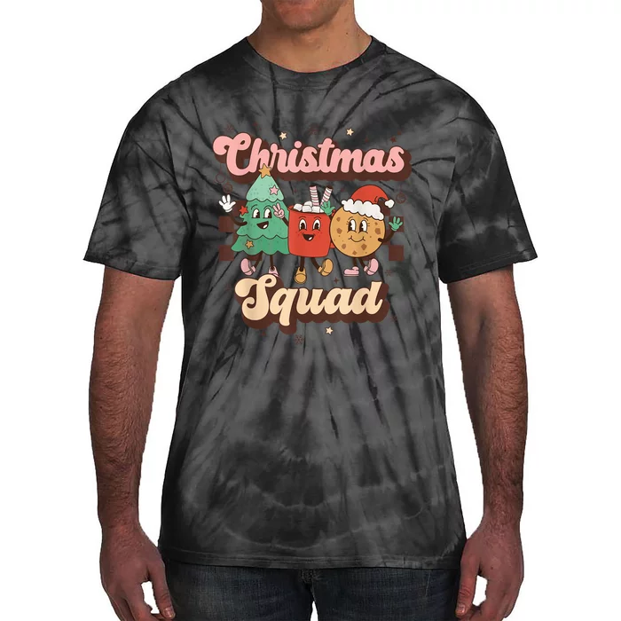 Christmas Squad Funny Family Matching Shirt Retro Christmas Tie-Dye T-Shirt