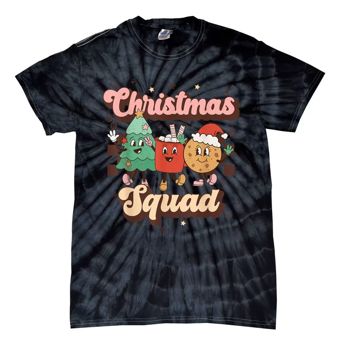 Christmas Squad Funny Family Matching Shirt Retro Christmas Tie-Dye T-Shirt