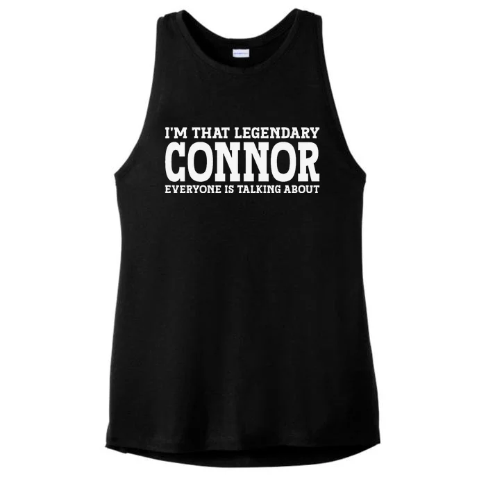 Connor Surname Funny Team Family Last Name Connor Ladies Tri-Blend Wicking Tank