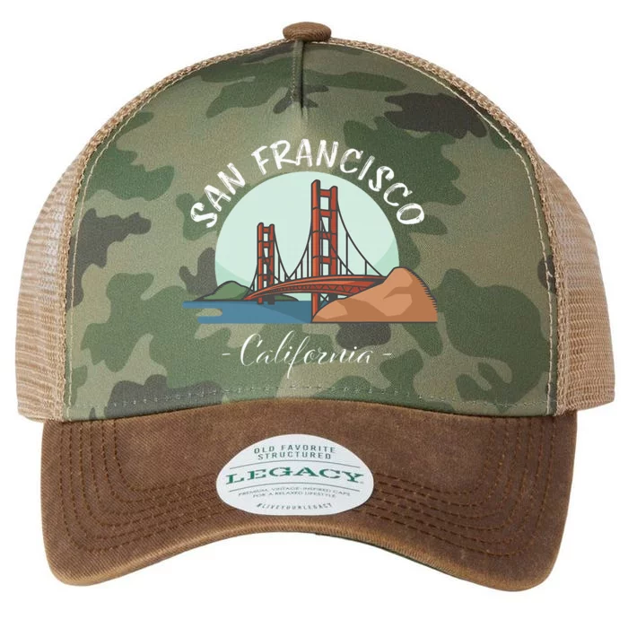 California San Francisco Gift Golden Gate Bridge Souvenir Legacy Tie Dye Trucker Hat