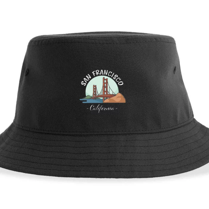 California San Francisco Gift Golden Gate Bridge Souvenir Sustainable Bucket Hat