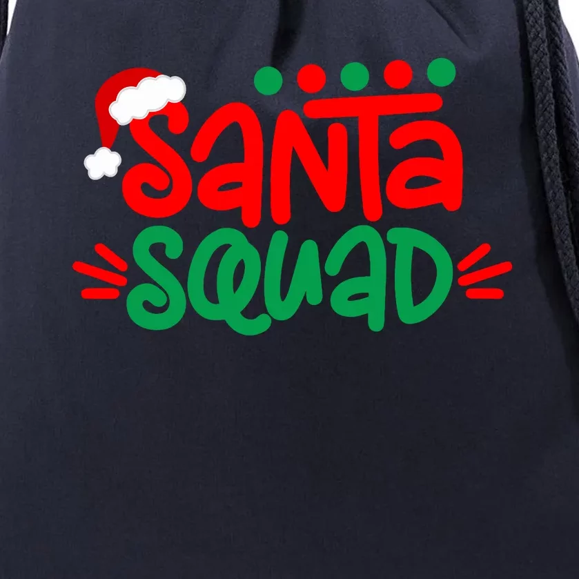 Christmas Squad Family Matching Xmas Santa Squad Drawstring Bag