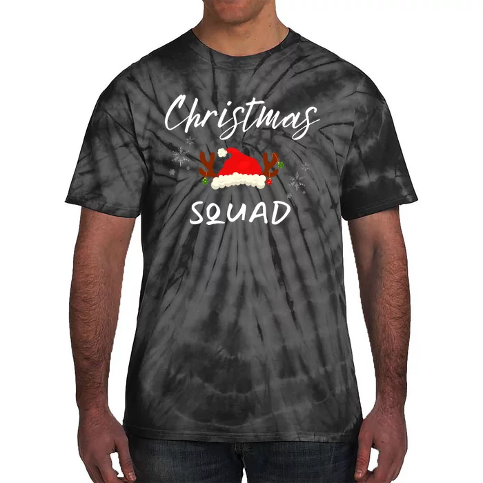 Christmas Squad Family Funny Merry And Bright Tie-Dye T-Shirt