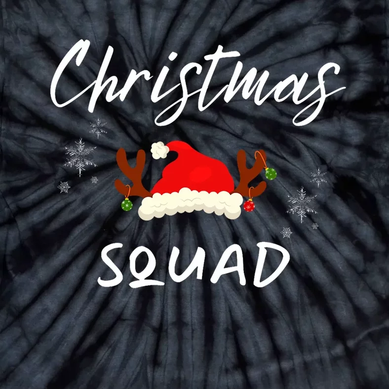 Christmas Squad Family Funny Merry And Bright Tie-Dye T-Shirt