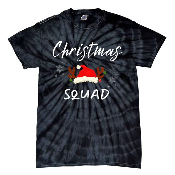 Christmas Squad Family Funny Merry And Bright Tie-Dye T-Shirt