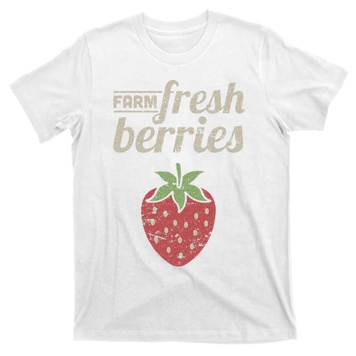 Cute Strawberry Farm Funny Strawberry Farming T-Shirt