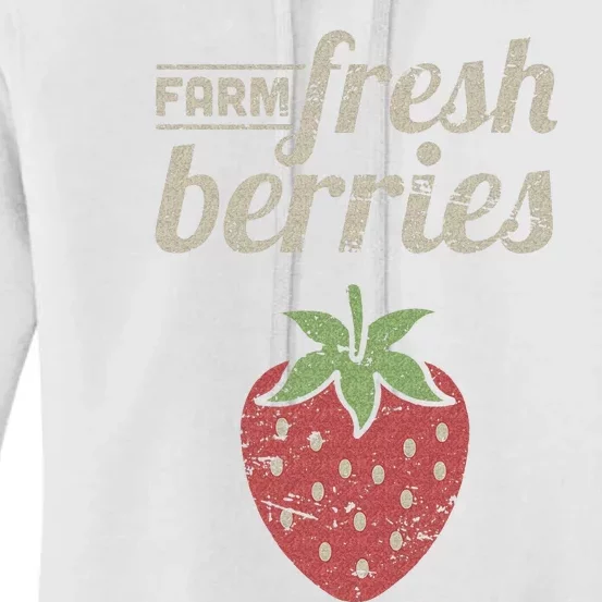 Cute Strawberry Farm Funny Strawberry Farming Women's Pullover Hoodie