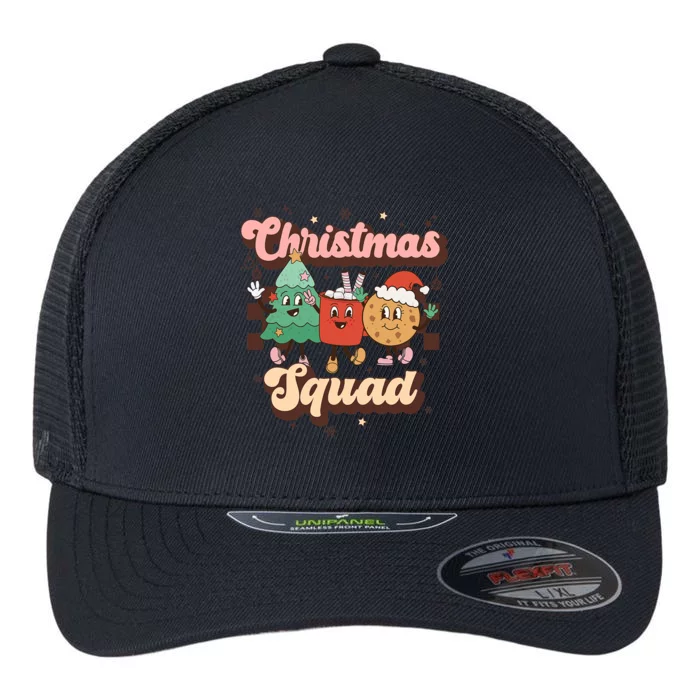 Christmas Squad Funny Family Matching Retro Christmas Flexfit Unipanel Trucker Cap