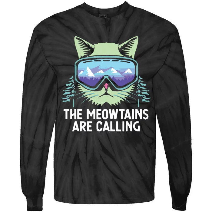 Cool Snowboard For Ski Lover Mountain Skier Tie-Dye Long Sleeve Shirt