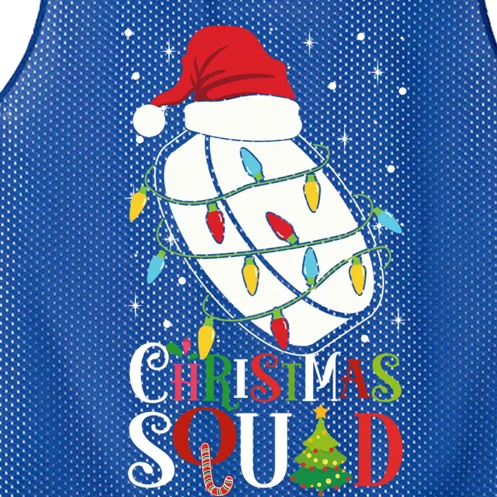 Christmas Squad Funny Xmas Tree Hockeypuck Santa Hat Gift Mesh Reversible Basketball Jersey Tank