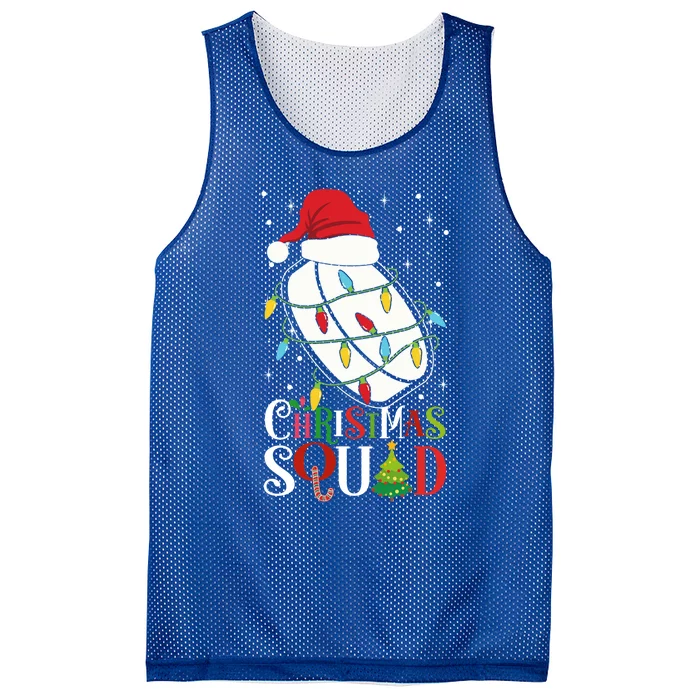 Christmas Squad Funny Xmas Tree Hockeypuck Santa Hat Gift Mesh Reversible Basketball Jersey Tank