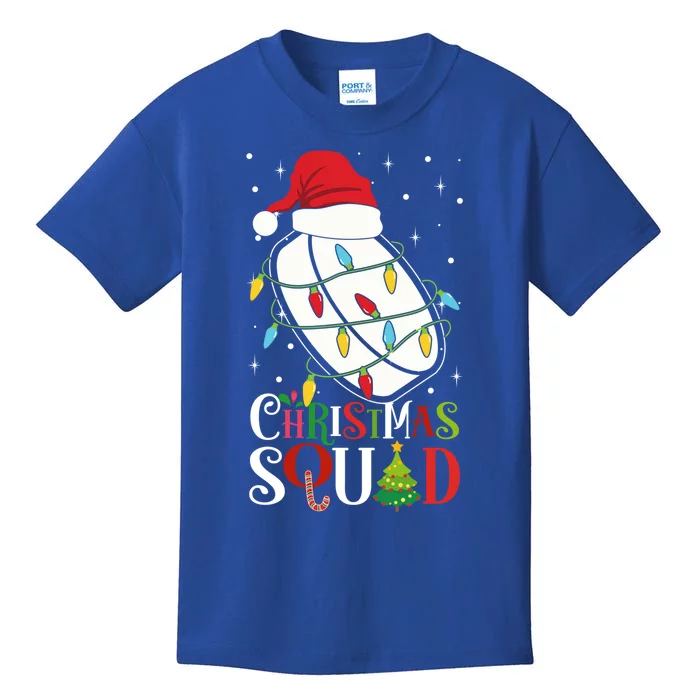 Christmas Squad Funny Xmas Tree Hockeypuck Santa Hat Gift Kids T-Shirt