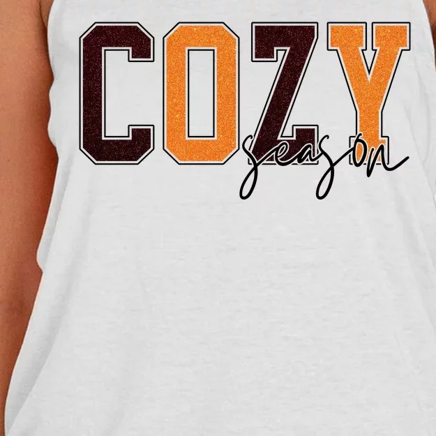 Cozy Season Fall Lover Women's Knotted Racerback Tank